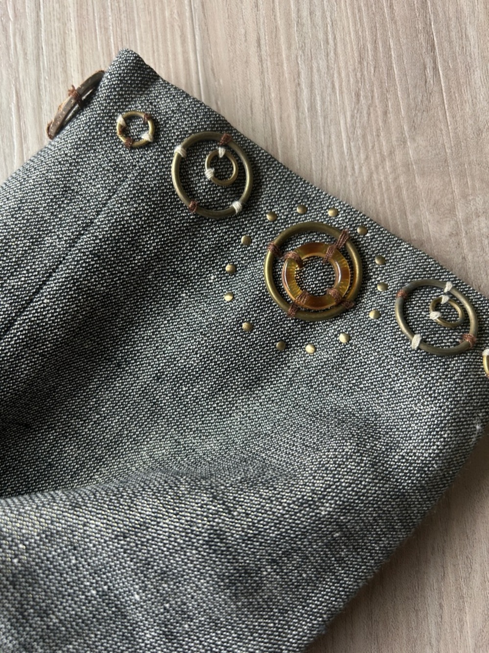 Coldwater Creek Linen Blend Swing Jacket 1X Metallic Gray Glam Button-Front - Picture 7 of 15